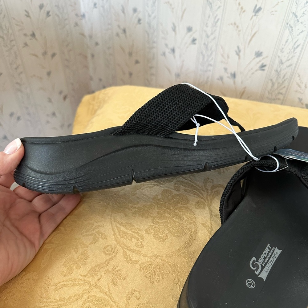 Skechers Men’s Black Sport Sandals - Picture 12 of 15